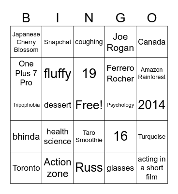 ADITYA'S BDAY BINGO Card