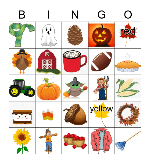 Autumn Bingo Card
