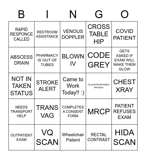 RAD BINGO Card