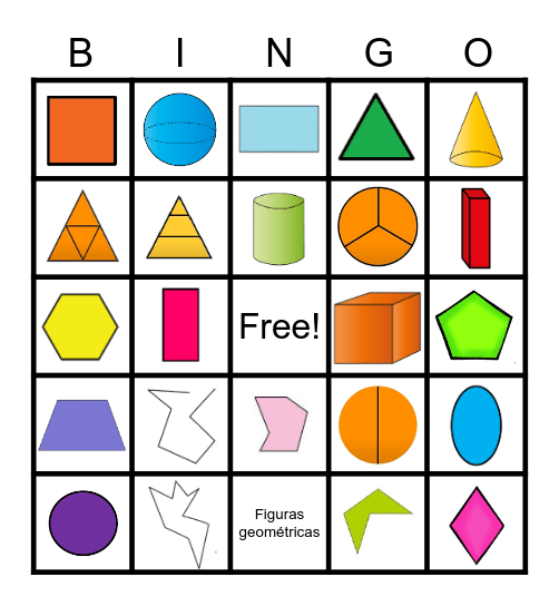 Figuras geométricas Bingo Card