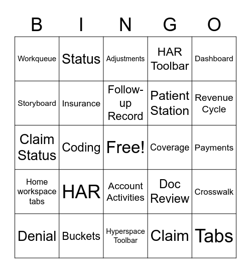 Clinical Appeals! Bingo Card