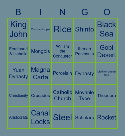 Review Terms (11/5/21) Bingo Card