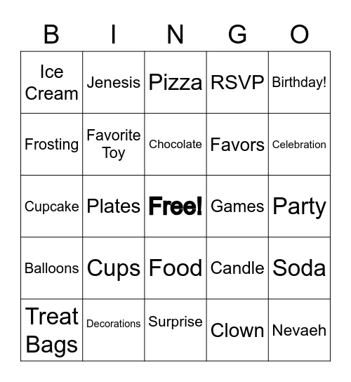 Happy Birthday! Bingo Card