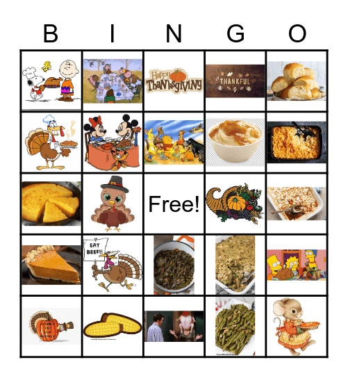 Thanksgiving Bingo Card