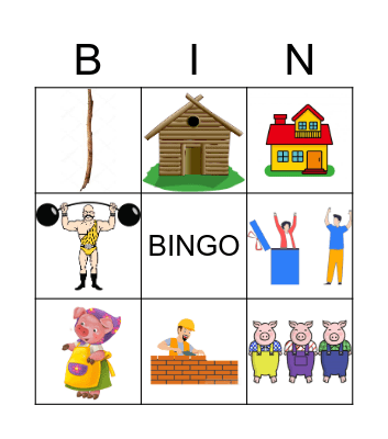 Three Little Pigs Bingo Card