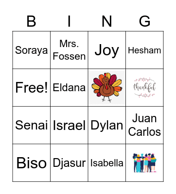 Fossen - Advisory Bingo Card