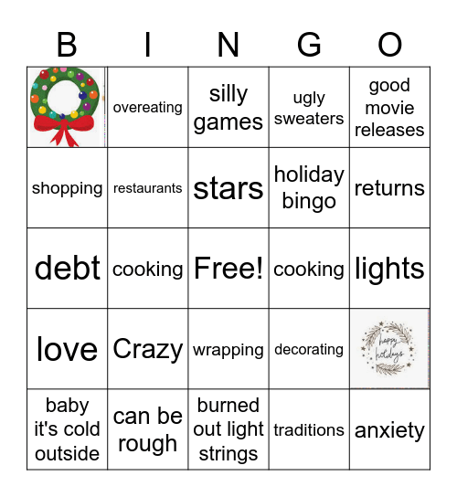 HOLIDAY BINGO Card