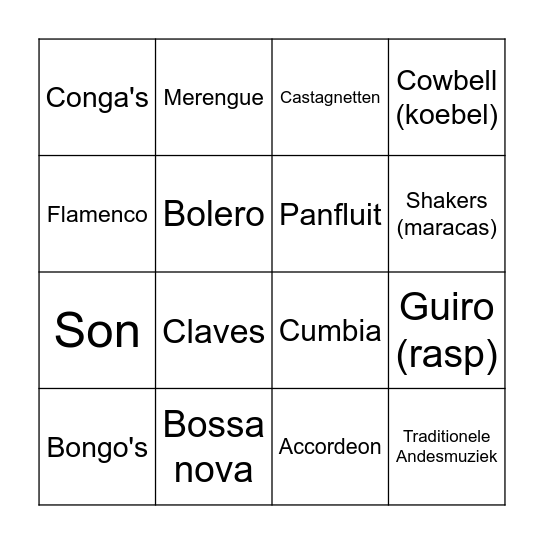 LATINBINGO Card