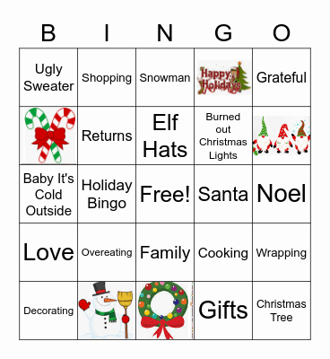 HOLIDAY BINGO Card