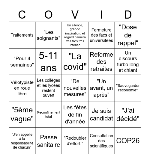 BINGO MACRON Bingo Card