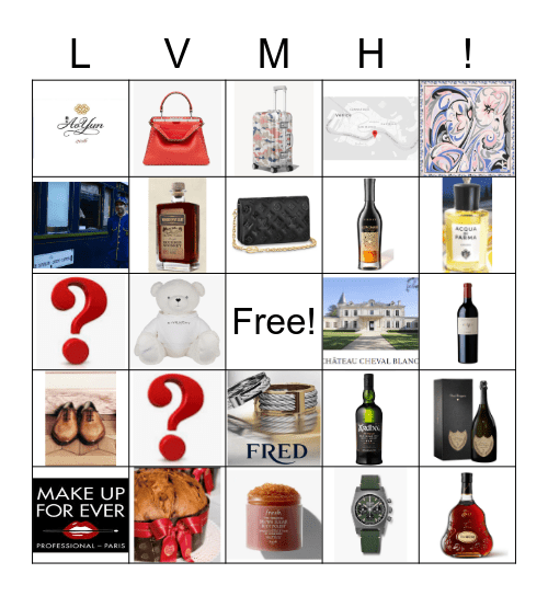 LVMH Bingo Card