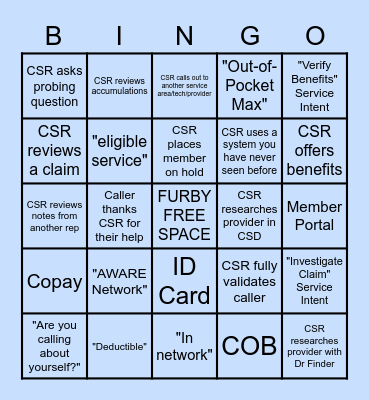 Mentor Observation BINGO Card