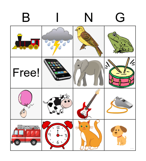 Sounds Bingo Card