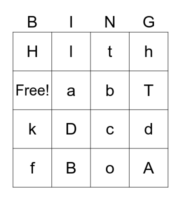 Zoo Phonics Bingo! Bingo Card