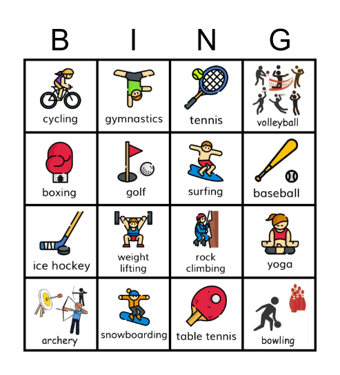 Sports bingo! Bingo Card