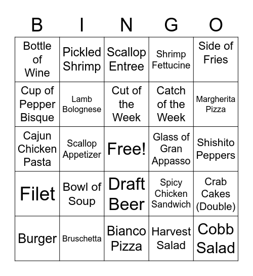 Bowl Bingo Card