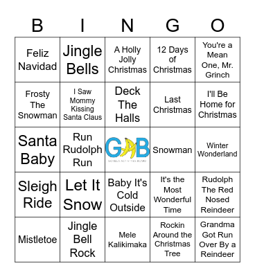 HOLIDAY Bingo Card