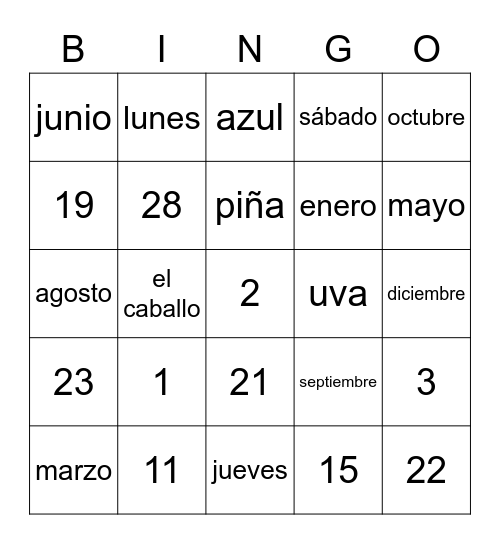 Bingo!!! Bingo Card