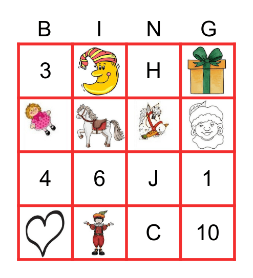 SINTERKLAAS Bingo Card