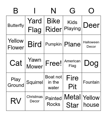 Golf Cart Bingo Reese's 10th Birthday! Bingo Card