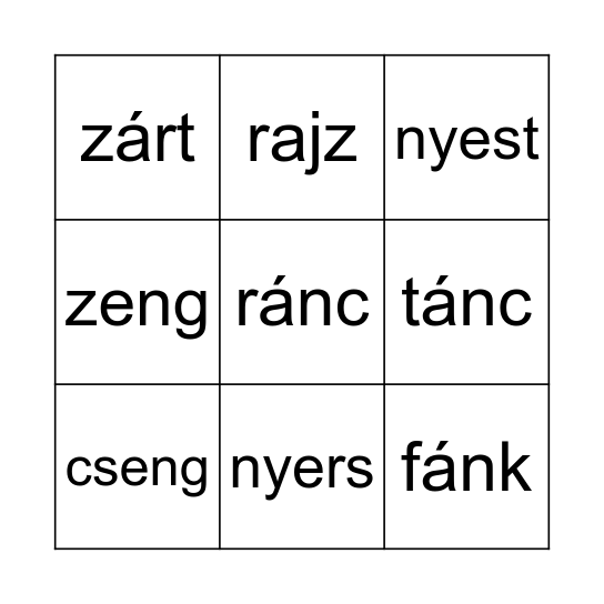 Bingo Card