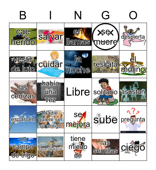 El espantapájaros Bingo Card