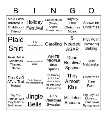 Hallmark Christmas Bingo Tiles Bingo Card