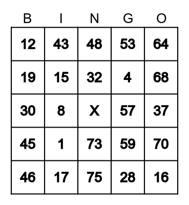 દાદાજી Bingo Card