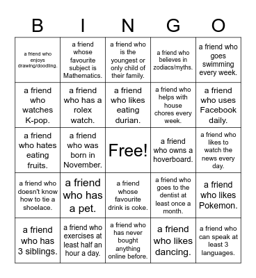 The Bingo Card