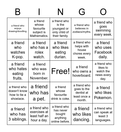 The Bingo Card