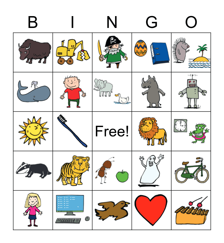 Anlaut-Bingo ABC-Lernlandschaft 2 Bingo Card