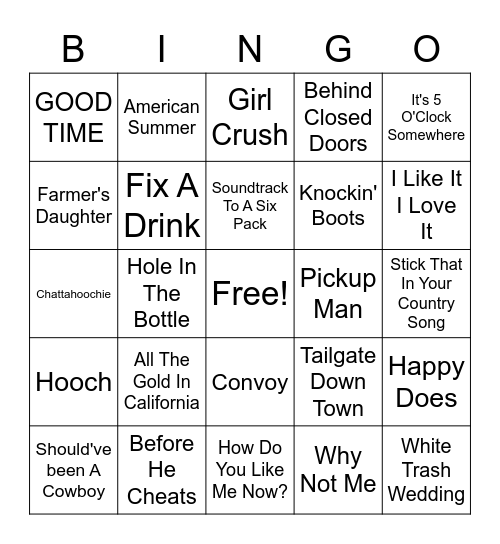 Country Cover All Beefs Bingo Card