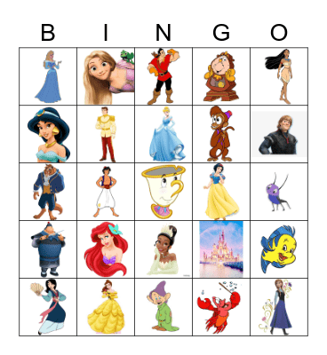 Disney Princess Bingo Card