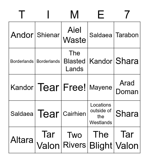 WoTch Party Bingo Card