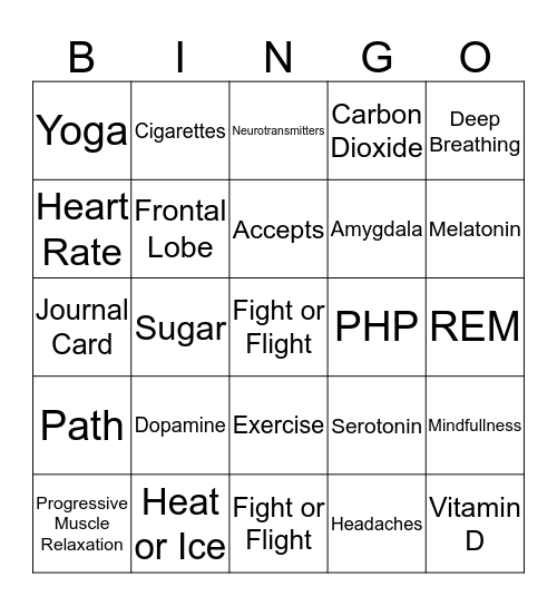 Nurse Betsy Bingo  Bingo Card