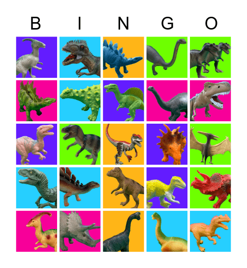 Dino Scavenger Hunt Bingo Card