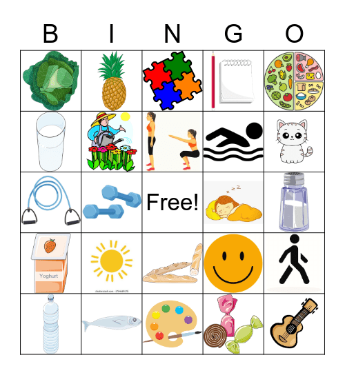 How Can You Be Healthy? Bingo Card