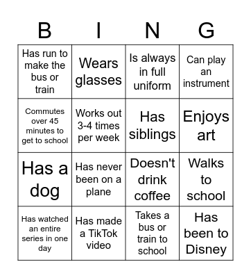 ELA 10 Bingo Card