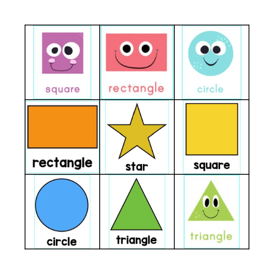 Basic Shapes Bingo Card