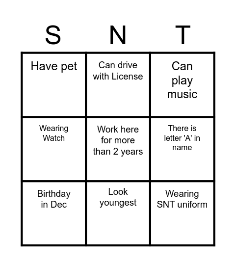 WHO ARE THEY? Bingo Card