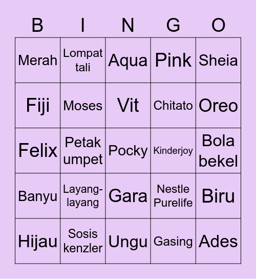 Banyu Bingo Card
