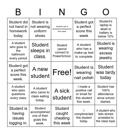 Bingo Card