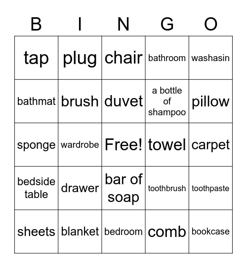 in the inside Bingo Card