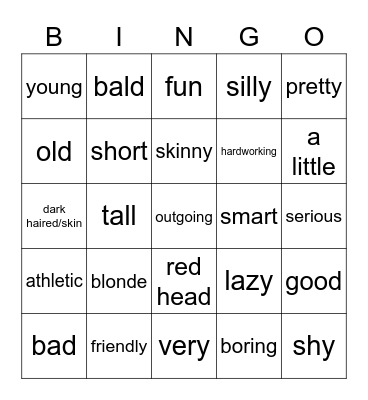 ¡PONGO! Bingo Card