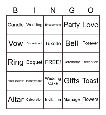 Showers of Happiness, Greg! Bingo Card