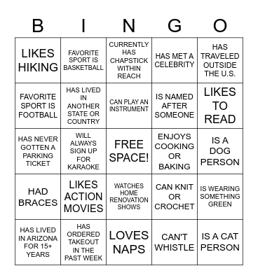 EOD Bingo Card