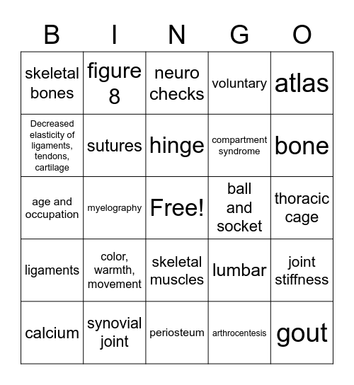 Chapter 45 Bingo Card