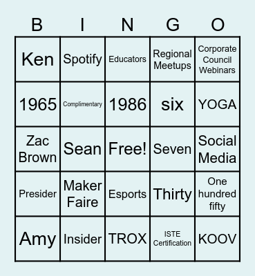 #NYSCATE21 Better Together Bingo Card