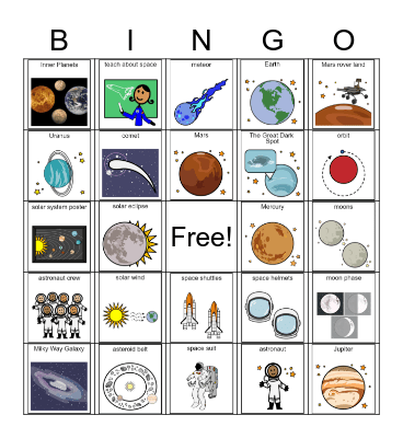 Outer Space BINGO Card