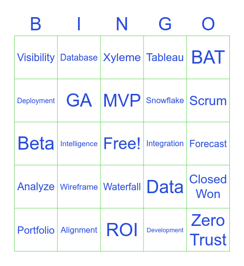D&I Bingo Card